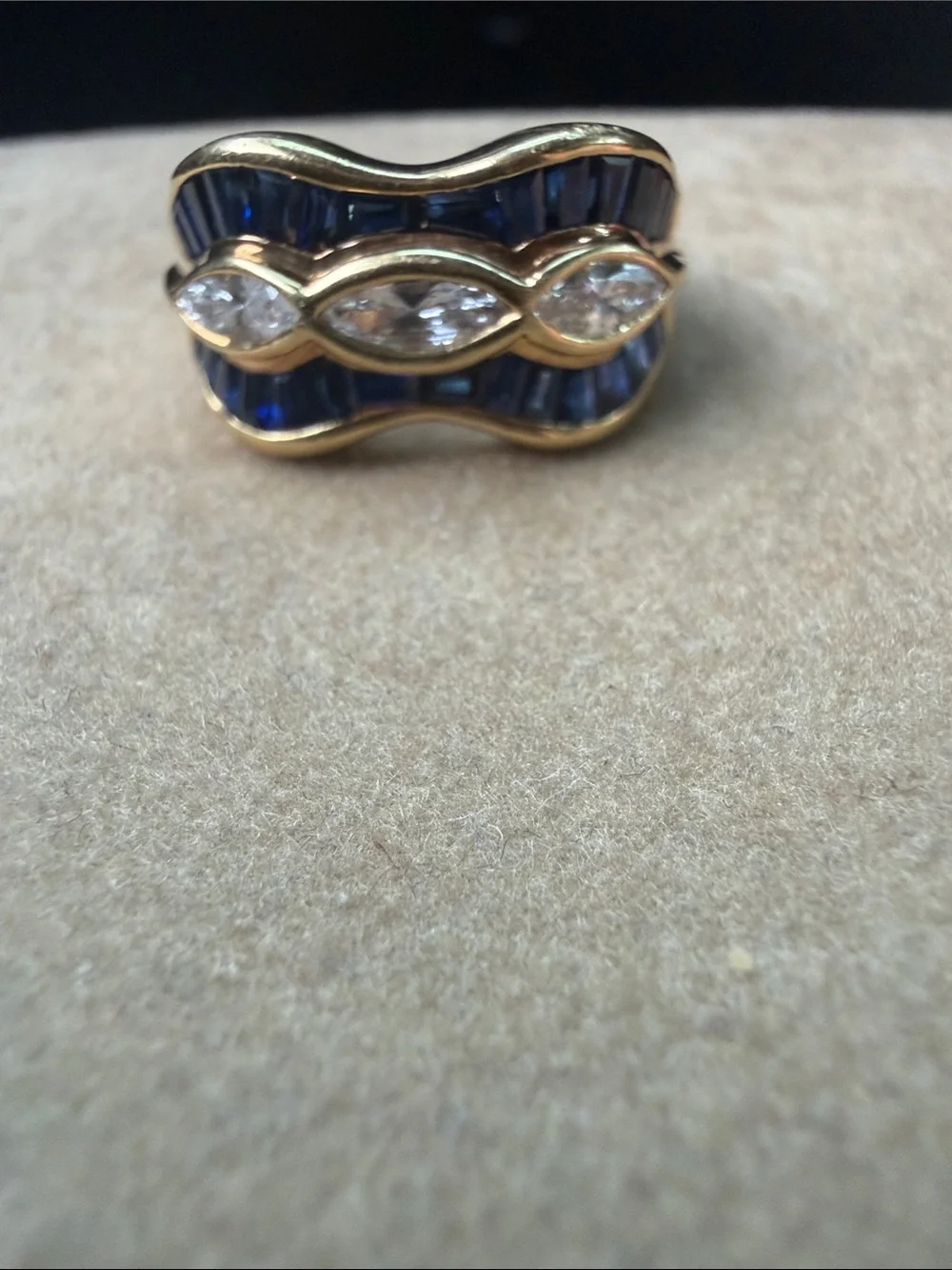 Levian 18kt Gold Sapphire and Diamond Ring - Blue